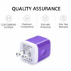 Picture of 2Pcs USB Wall Charger, AILKIN USB Plug Home Travel Power AC Adapter Charging Block for iPhone, Google Pixel, Samsung Galaxy, HTC, LG, Motorola Cell Phone Quick Charge Base USB-A Adaptive HandSet Cube