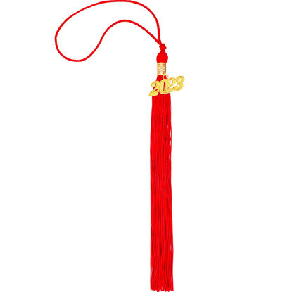Picture of Graduation Tassel Academic Graduation Tassel with 2023 Year Charm Ceremonies Accessories for Graduates (Red)