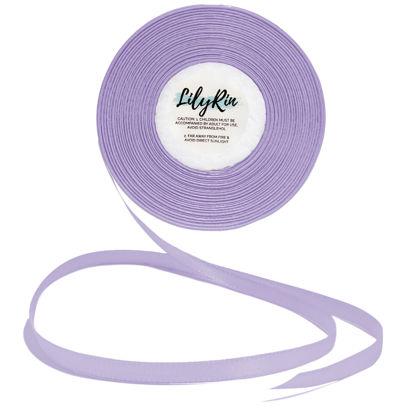 Picture of LilyRin Light Purple Ribbon 1/4 Inches 36 Yards Satin Roll Perfect for Scrapbooking, Art, Wedding, Wreath, Baby Shower, Packing Birthday, Hair Accessories Scrapbooking Lavender
