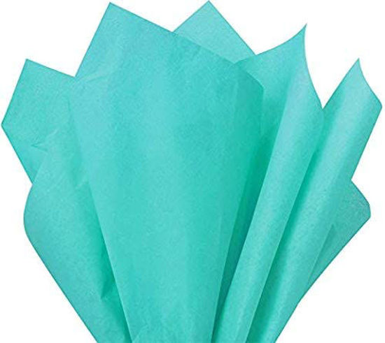 Picture of Flexicore Packaging |Caribbean Teal Gift Wrap Tissue Paper | Size: 15 Inch X 20 Inch | Count: 10 Sheets | Color: Caribbean Teal | DIY Craft, Art, Wrapping, Crepe, Decorations, Pom Pom, Packing & Party