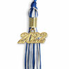 Picture of Endea Graduation Mixed Double Color Tassel with Gold Date Drop (Royal Blue/White, 2022)