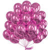 Picture of PartyWoo Metallic Pink Balloons, 50 pcs 12 Inch Metallic Magenta Balloons, Magenta Metallic Balloons, Latex Balloons, Metallic Balloons for Wedding Decorations, Birthday Decorations, Party Decorations