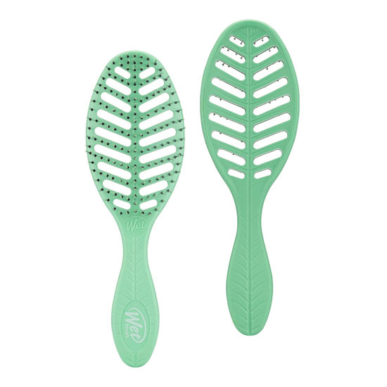 Picture of Wet Brush Speed Dry Hair Brush, Green - Go Green Detangler - Vented Design & Ultra Soft HeatFlex Bristles - Ergonomic Handle Manages Tangle & Uncontrollable Hair - Pain-Free Hair Accessories