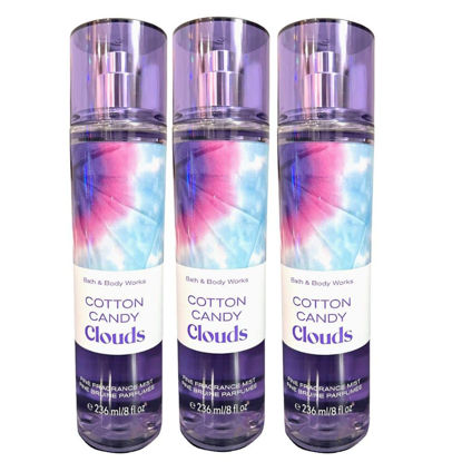 Picture of Bath & Body Works COTTON CANDY CLOUDS Fine Fragrance Mist - Value Pack Lot of 3 - Full Size