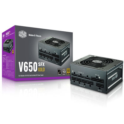 Picture of Cooler Master V650 SFX Gold Full Modular, 650W, 80+ Gold Efficiency, ATX Bracket Included, Quiet FDB Fan, SFX Form Factor, 10 Year Warranty