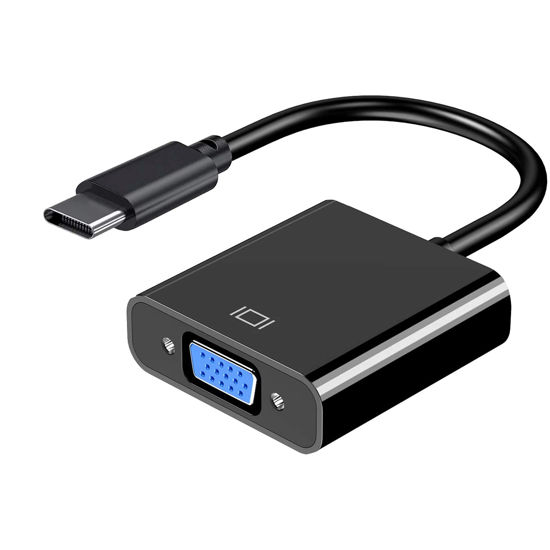 Picture of KUPOISHE USB C to VGA Adatper for Monitor, Thunderbolt 3 Multi-Display Video Converter Cable for MacBook Pro iPad Chromebook Surface and More Type C Laptop Tablet Android Phone