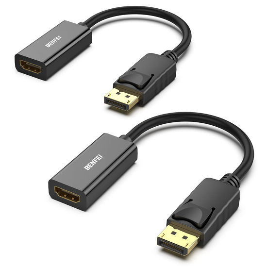 GetUSCart BENFEI DisplayPort to HDMI Adapter 2 Pack, DP Display Port