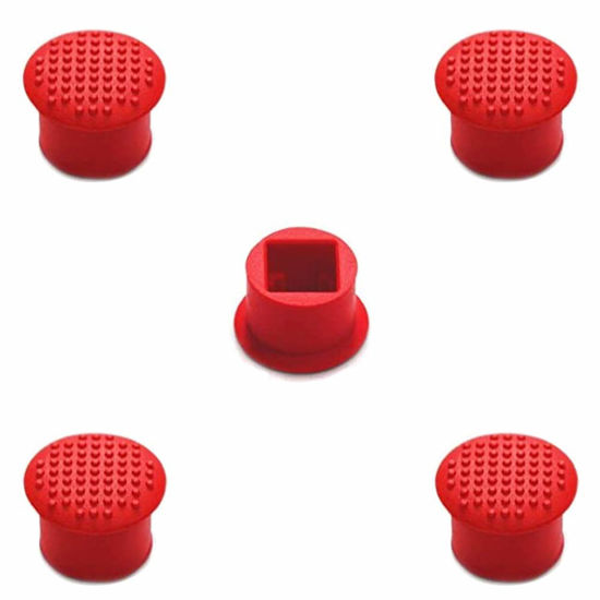 Picture of MMOBIEL 5 PCS Rubber TrackPoint Keyboard Mouse Red Cap with Soft Dome and Rim Laptop Pointer for Lenovo ThinkPad X / T / E / / L / P / Yoga Series