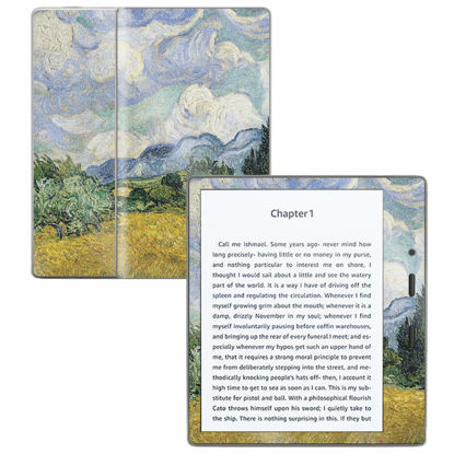 Picture of MightySkins Glossy Glitter Skin for Amazon Kindle Oasis 7" (9th Gen) - Wheatfield with Cypresses | Protective, Durable High-Gloss Glitter Finish | Easy to Apply, Remove | Made in The USA