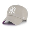 Picture of '47 MLB New York Yankees Ball Park Clean Up Adjustable Hat, Adult One Size Fits All (New York Yankees Gray Pink)