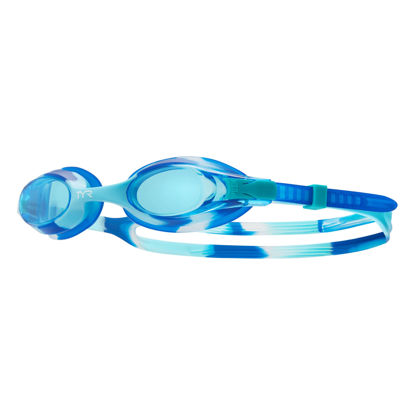 Picture of TYR Swimple Kids' Tie Dye Non Mirror Swim Goggles, Blue, one size