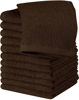 Picture of Utopia Towels Cotton Washcloths Set - 100% Ring Spun Cotton, Premium Quality Flannel Face Cloths, Highly Absorbent and Soft Feel Fingertip Towels (12 Pack, Brown)