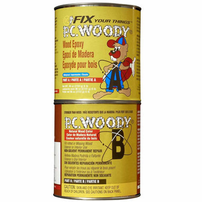 Picture of PC Products PC-Woody Wood Repair Epoxy Paste, Two-Part 96 oz in Two Cans, Tan 128336