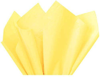 Picture of Flexicore Packaging |Light Yellow Gift Wrap Tissue Paper | Size: 15 Inch X 20 Inch | Count: 10 Sheets | Color: Light Yellow | DIY Craft, Art, Wrapping, Crepe, Decorations, Pom Pom, Packing & Party