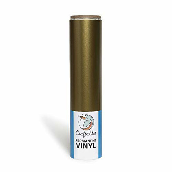 GetUSCart- Craftables Gold Vinyl Roll - Permanent, Adhesive, Glossy ...