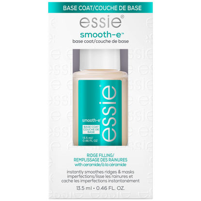 Picture of essie Nail Care, 8-Free Vegan, Smooth-E Base Coat, smoothing sleek finish nail polish, 0.46 fl oz