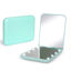 Picture of Kintion Compact Mirror with Light, LED Compact Travel Makeup Mirror, 1X/3X Magnification Lighted Pocket Mirror, 2-Sided, Portable, Folding, Handheld, Small Compact Mirror for Purses, Cyan