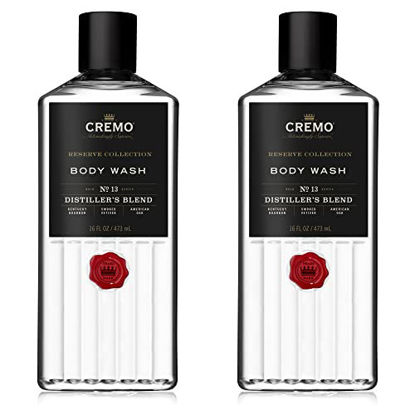 Picture of Cremo Rich-Lathering Distillerâ€™s Blend (Reserve Collection) Body Wash, An Elevated Blend With Notes Of Kentucky Bourbon, Smoked Vetiver And American Oak, 16 Fl Oz (Pack of 2)