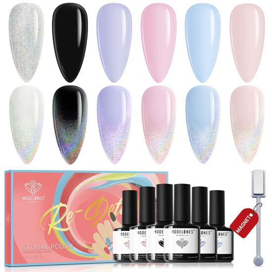 Laser Rainbow Cat Eyes - 6 Colors Gel Polish Set | CANNI Official