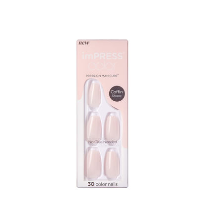 Picture of KISS imPRESS Color Press-On Nails Polish-Free Manicure Set, ‘Serendipity’, 30 Chip-Proof, Smudge-Proof Fake Nails
