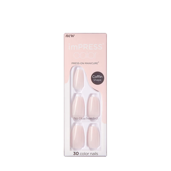 Picture of KISS imPRESS Color Press-On Nails Polish-Free Manicure Set, ‘Serendipity’, 30 Chip-Proof, Smudge-Proof Fake Nails