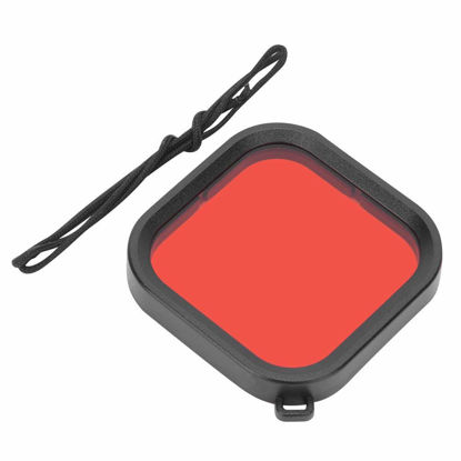 Picture of Camera Diving Lens Filter,Professional Dustproof Photograph Waterproof Housing Case Underwater Lens Filter Dive Accessory for GoPro 8 Action Sports Camera(Red)