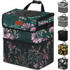 Picture of Vankor Car Trash Can for Cute, Bag Bin Hanging Waterproof Automotive Garbage Cans Leak Proof Vehicle Navy Floral