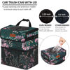 Picture of Vankor Car Trash Can for Cute, Bag Bin Hanging Waterproof Automotive Garbage Cans Leak Proof Vehicle Navy Floral