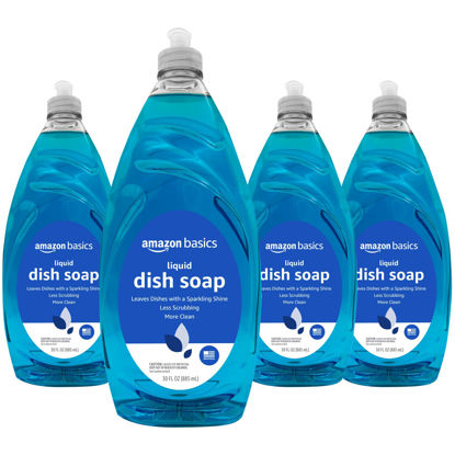 Picture of Amazon Basics Dish Soap, Fresh Scent, 30 fl oz, Pack of 4