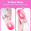 Picture of MalsiPree Dog Water Bottle, Leak Proof Portable Puppy Water Dispenser with Drinking Feeder for Pets Outdoor Walking, Hiking, Travel, Food Grade Plastic (19oz, Pink)