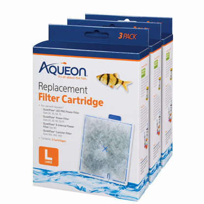 Picture of Aqueon Aquarium Fish Tank Replacement Filter Cartridges Large - 9 pack