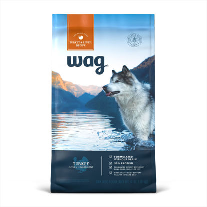 Picture of Amazon Brand - Wag Dry Dog Food Turkey & Lentil Recipe, 4 lb. Bag
