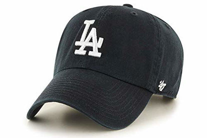 Picture of '47 Brand Los Angeles LA Dodgers Clean Up MLB Dad Hat Cap Black/White