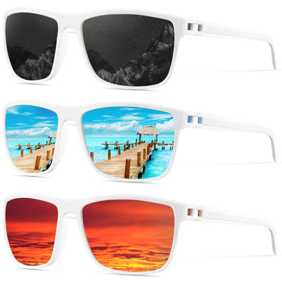 GetUSCart- KALIYADI Polarized Sunglasses Men, Lightweight Mens