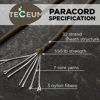 Picture of TECEUM Paracord Type III 550 Copper Brown - 100 ft - 4mm - Tactical Rope MIL-SPEC - Outdoor para Cord - Camping Hiking Fishing Gear - EDC Parachute Cord -Strong Survival Rope 015