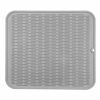 Picture of MicoYang Silicone Dish Drying Mat for Multiple Usage,Easy clean,Eco-friendly,Heat-resistant Silicone Mat for Kitchen Counter or Sink,Refrigerator or Drawer Liner Grey XL 18 inches x 16 inches