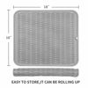 Picture of MicoYang Silicone Dish Drying Mat for Multiple Usage,Easy clean,Eco-friendly,Heat-resistant Silicone Mat for Kitchen Counter or Sink,Refrigerator or Drawer Liner Grey XL 18 inches x 16 inches
