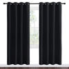 Picture of NICETOWN Blackout Curtain Panels 78 inches - Light Reducing Thermal Insulated Solid Grommet Blackout Curtains/Panels/Drapes for Living Room (Set of 2, 55 inches by 78 Inch, Black)