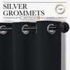 Picture of NICETOWN Blackout Curtain Panels 78 inches - Light Reducing Thermal Insulated Solid Grommet Blackout Curtains/Panels/Drapes for Living Room (Set of 2, 55 inches by 78 Inch, Black)