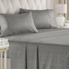 Picture of  King Size Sheet Set - Breathable & Cooling - Hotel Luxury Bed Sheets - Extra Soft - Deep Pockets - Easy Fit - 4 Piece Set - Wrinkle Free - Comfy - Fitted Sheets - Heathered Grey Bed Sheets - 4PC
