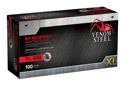 Picture of Venom Steel Industrial Nitrile Gloves, 6 mil, 2 Layer Rip Resistant, XL, 100 Count
