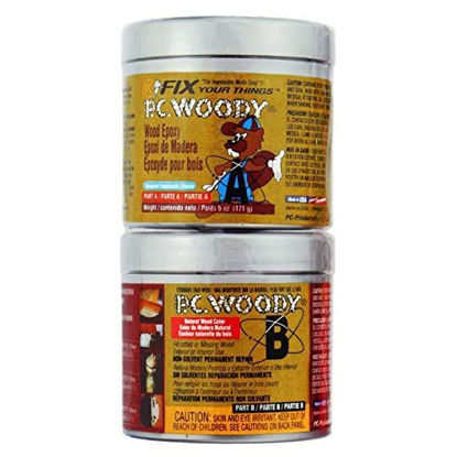 Picture of PC Products PC-Woody Wood Repair Epoxy Paste, Two-Part 6 oz in Two Cans, Tan 083338