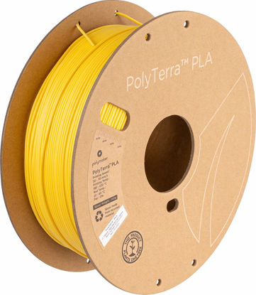 Picture of Polymaker Matte PLA Filament 1.75mm Yellow, 1.75 PLA 3D Printer Filament 1kg - PolyTerra 1.75 PLA Filament Matte Yellow 3D Printing Filament (1 Tree Planted)