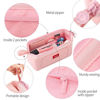 Picture of CICIMELON Pencil Case Large Capacity Pen Pouch Multifunctional Pencil Bag for School Students Teen Girls Office Women Adult (Light Pink)