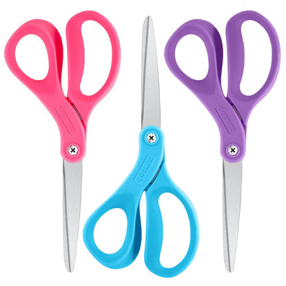 Picture of Scissors, Niutop 8" All Purpose Scissors Heavy Duty Ergonomic Comfort Grip Sewing Shears Sharp Scissors for Office Home Household Sewing High/Middle School Students Teacher Art Craft DIY Supplies
