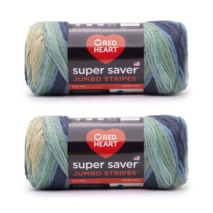 Picture of Red Heart Super Saver Jumbo Sutherland Stripe Yarn - 2 Pack of 283g/14oz - Acrylic - 4 Medium (Worsted) - 482 Yards - Knitting/Crochet