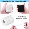 Picture of Elastic String Cord, Selizo 2 Pack Stretchy String for Bracelets, Necklace, Beading, Jewelry Making and Sewing (1.2 MM, 109 Yards, Black & White)