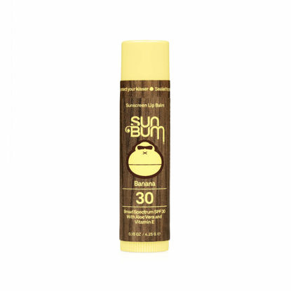 Picture of Sun Bum SPF 30 Sunscreen Lip Balm | Vegan and Cruelty Free Broad Spectrum UVA/UVB Lip Care with Aloe and Vitamin E for Moisturized Lips | Banana Flavor | 0.15 oz