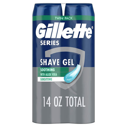 Picture of Gillette Series 3X Action Shave Gel, Sensitive Twin Pack, 7 Oz (Pack of 2) Packaging may vary