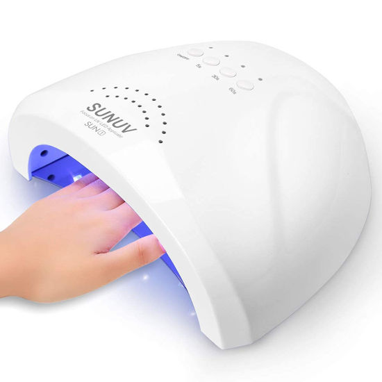 UV Led Nail Lamp,Villsure UV Light Nail Dryer for Nails Gel Lamp Two Hand  Use with 4 Timers Portable Handle Auto Sensor LCD Display,Professional Gel  Nail UV Light Home Salon for Fingers